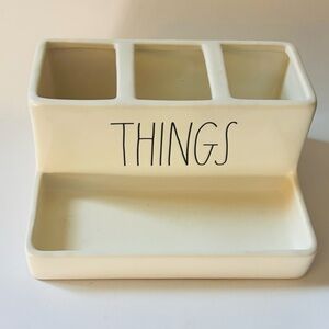 Rae Dunn Cream Ceramic Organizer